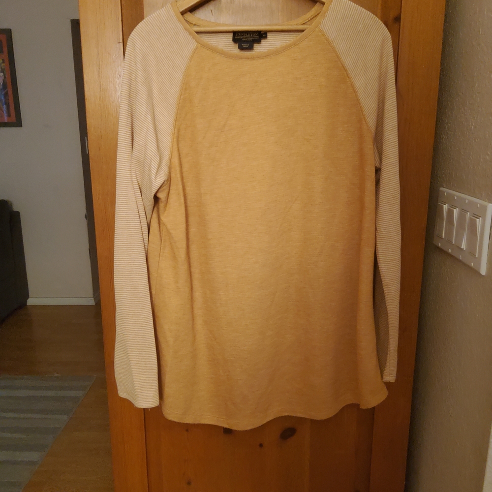 Pendleton Tan and Cream Long Sleeve Top - Picture 8 of 8